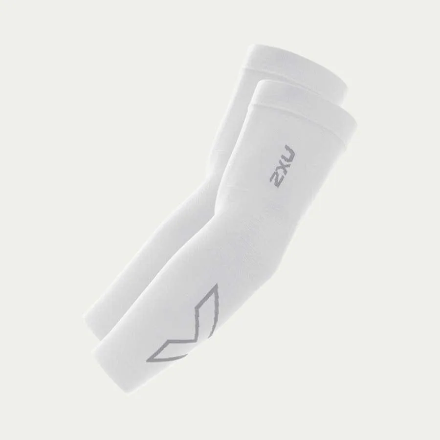 2XU Flex Running Comp Arm Sleeves White SS21