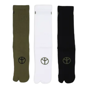 9 Miltype Peace Tabi Sports So White/black/olive