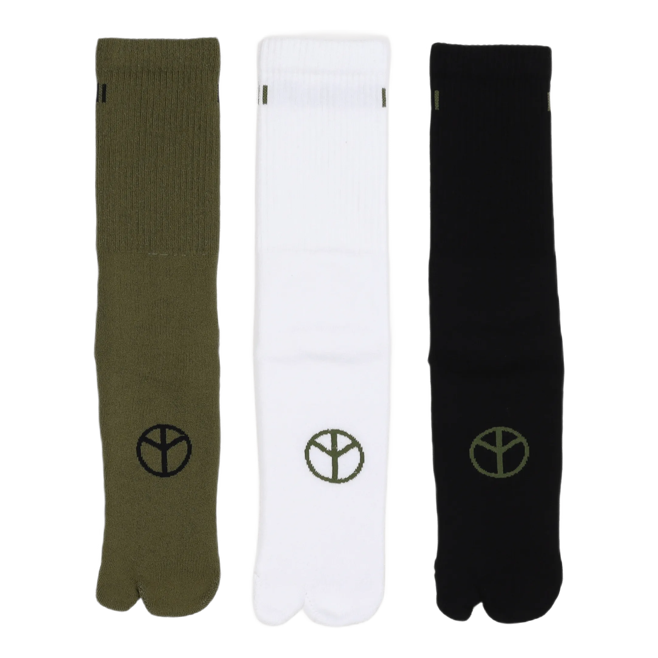 9 Miltype Peace Tabi Sports So White/black/olive