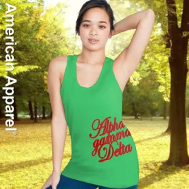 Alpha Gamma Delta Sorority Printed Tank Top - American Apparel 2408W - CAD