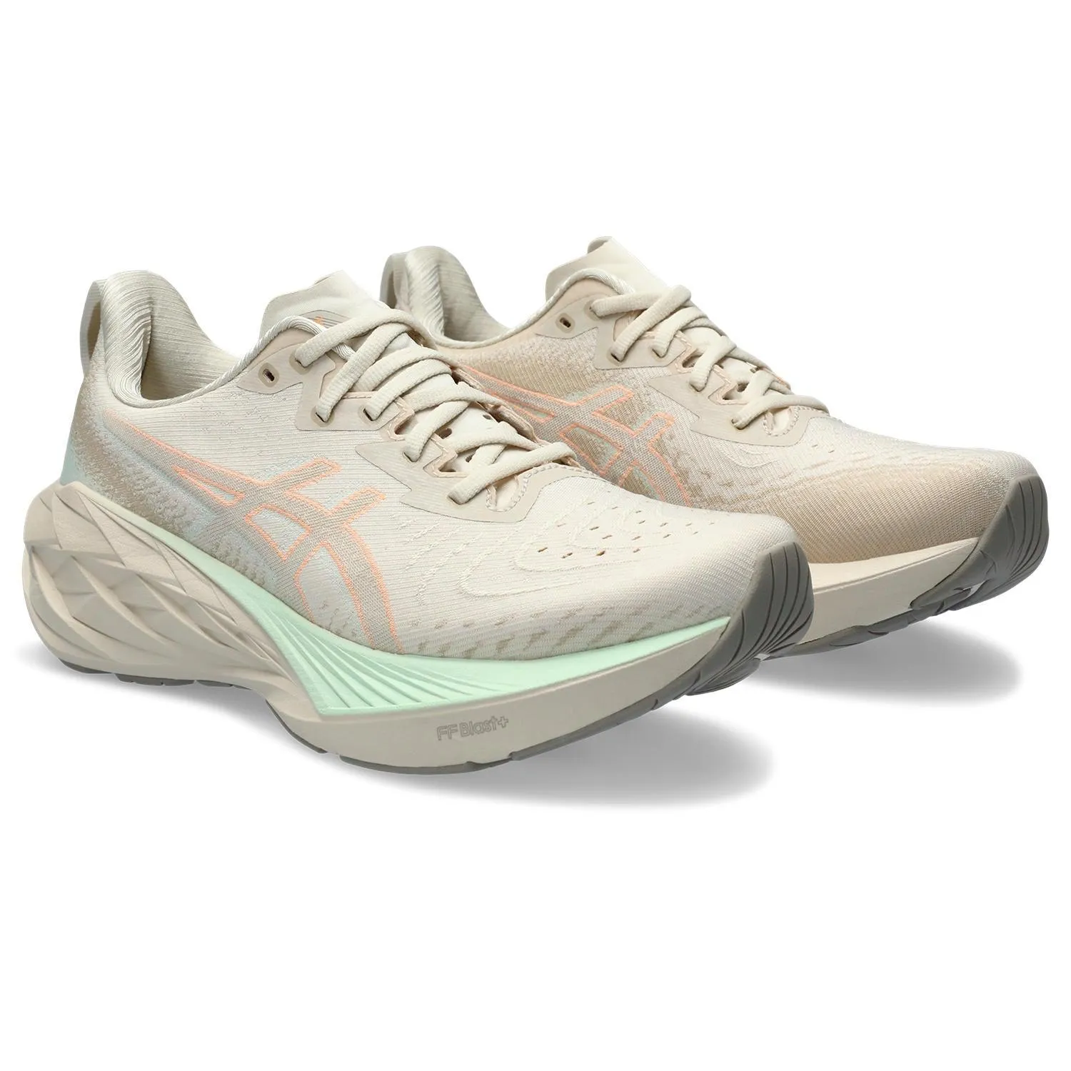 Sure! Heres an optimized title for the product that includes more descriptive modifiers:

**Asics Womens Novablast 4 Running Shoes - Oatmeal/Moonrock Colorway for Lightweight Comfort and Performance**