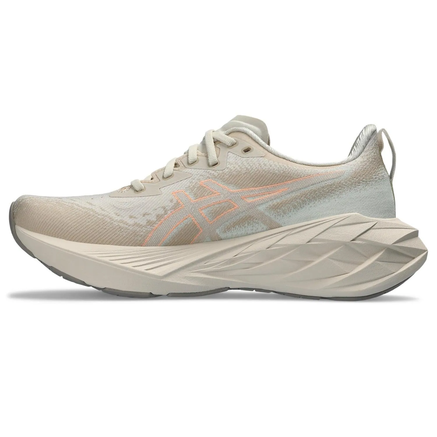 Sure! Heres an optimized title for the product that includes more descriptive modifiers:

**Asics Womens Novablast 4 Running Shoes - Oatmeal/Moonrock Colorway for Lightweight Comfort and Performance**