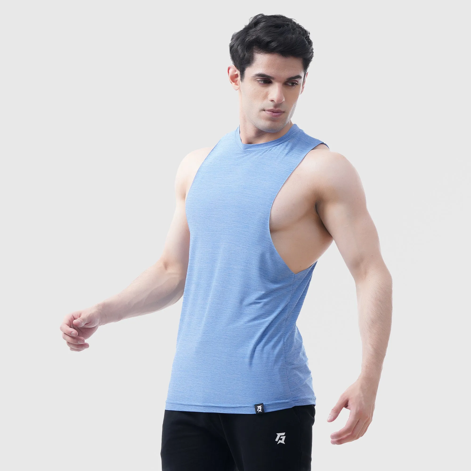 Athletic Drop Arm Tank (Light Blue)