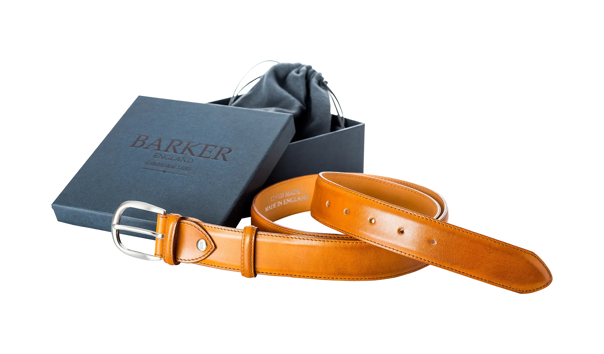 Barker Plain Belt - Cedar Calf