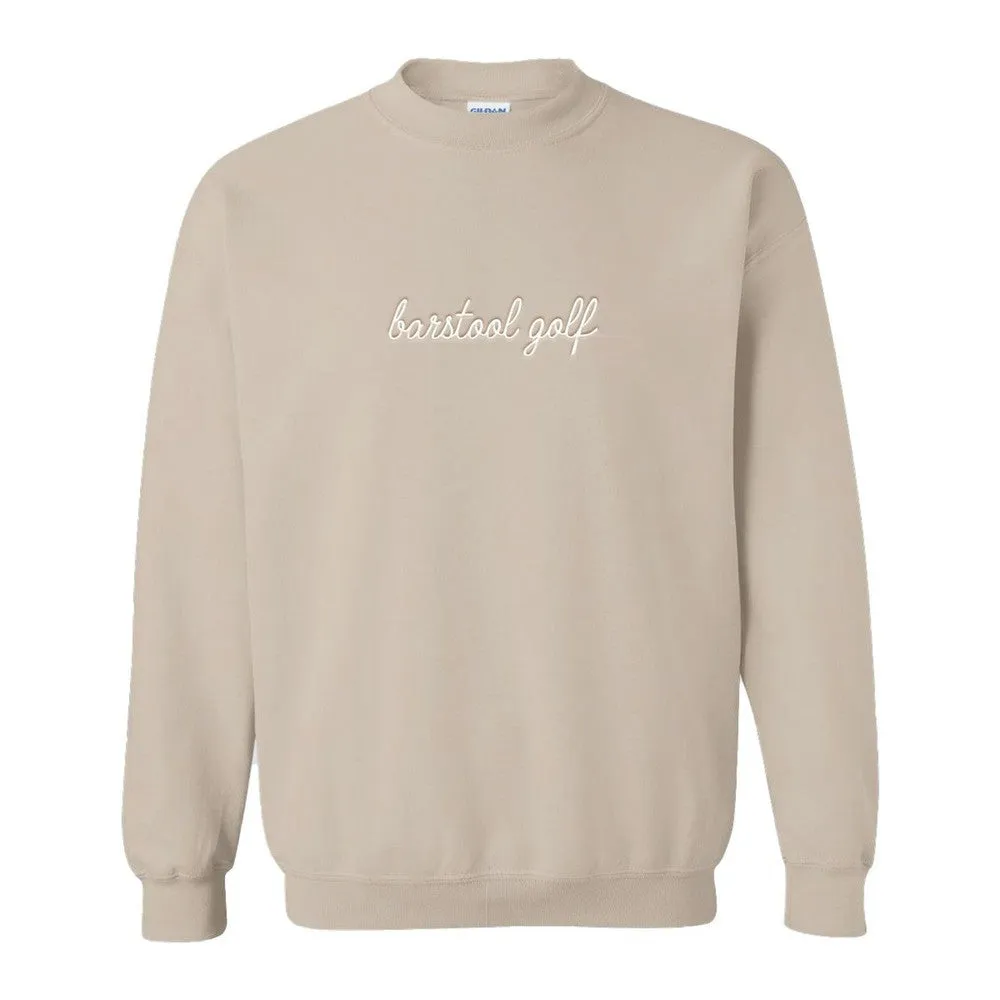 Barstool Golf Script Embroidered Crewneck