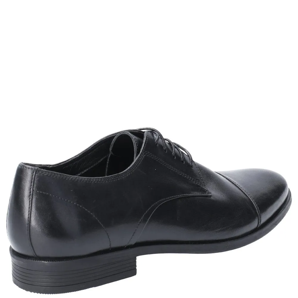 Black Ollie Cap Toe Lace-Up Shoes