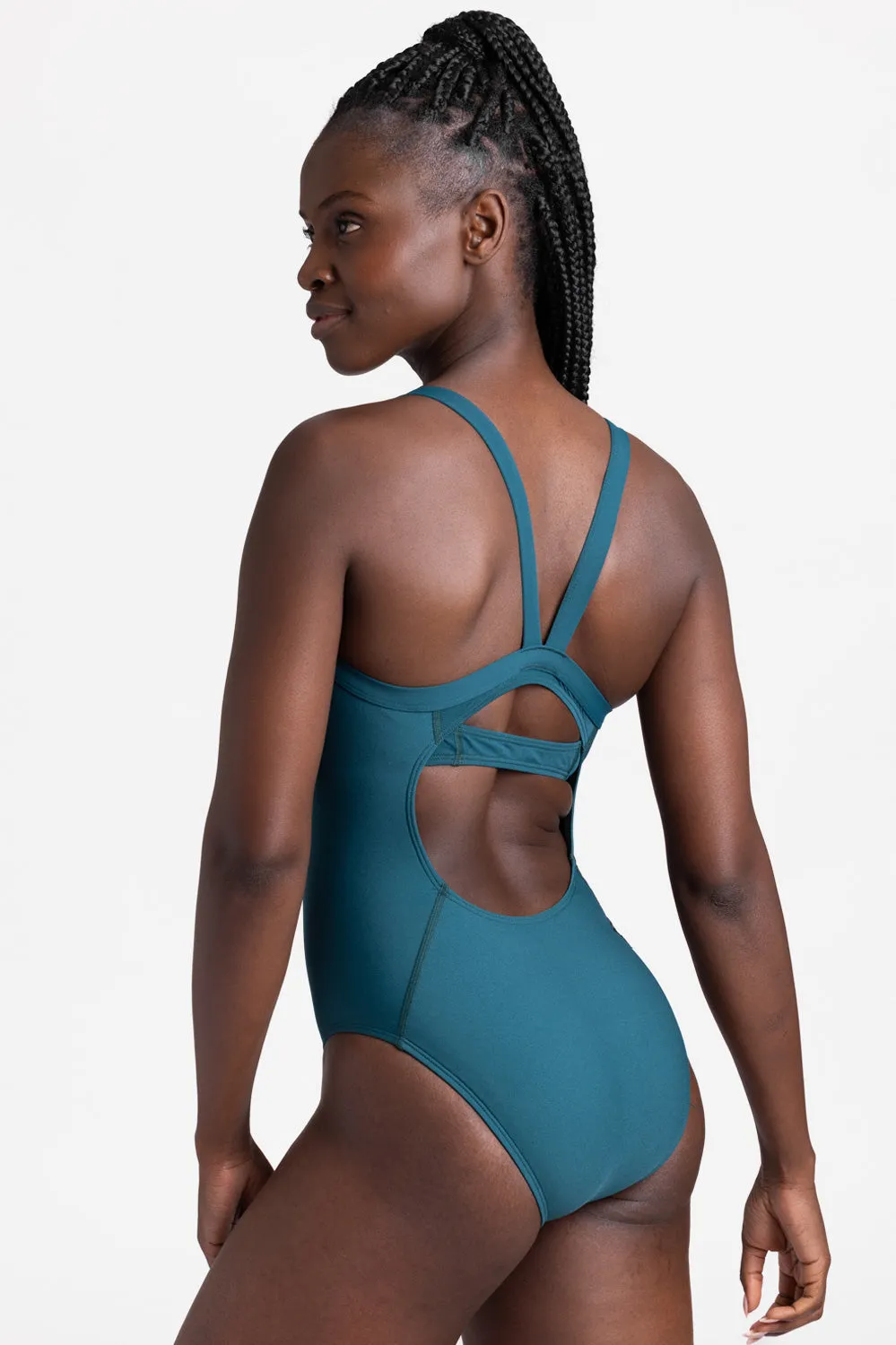 Caroline Swim Onesie - Peacock