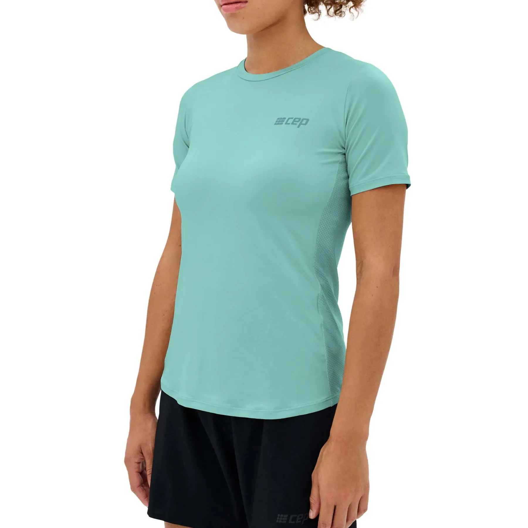 CEP Women's The Run Shirt Round Neck Short Sleeve v5 - Light Blue