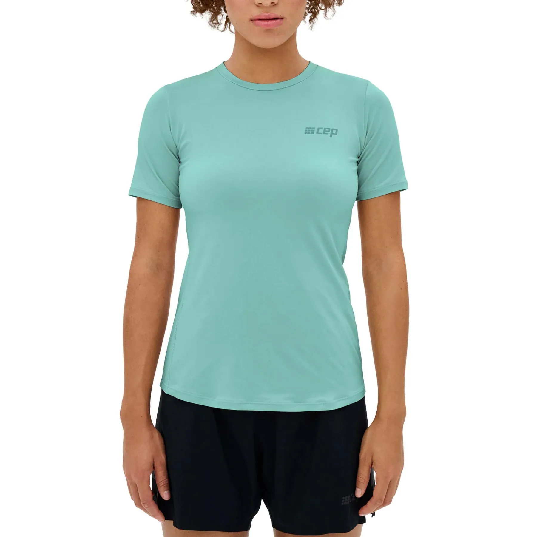 CEP Women's The Run Shirt Round Neck Short Sleeve v5 - Light Blue