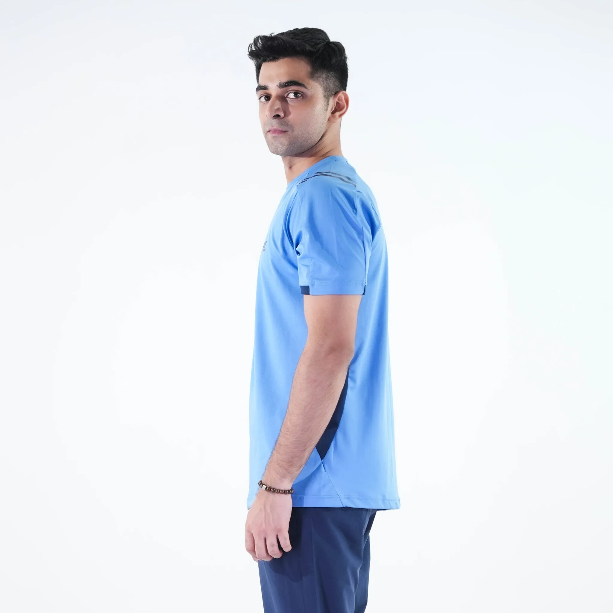 Dual Stripe Classic Tee Sky Blue