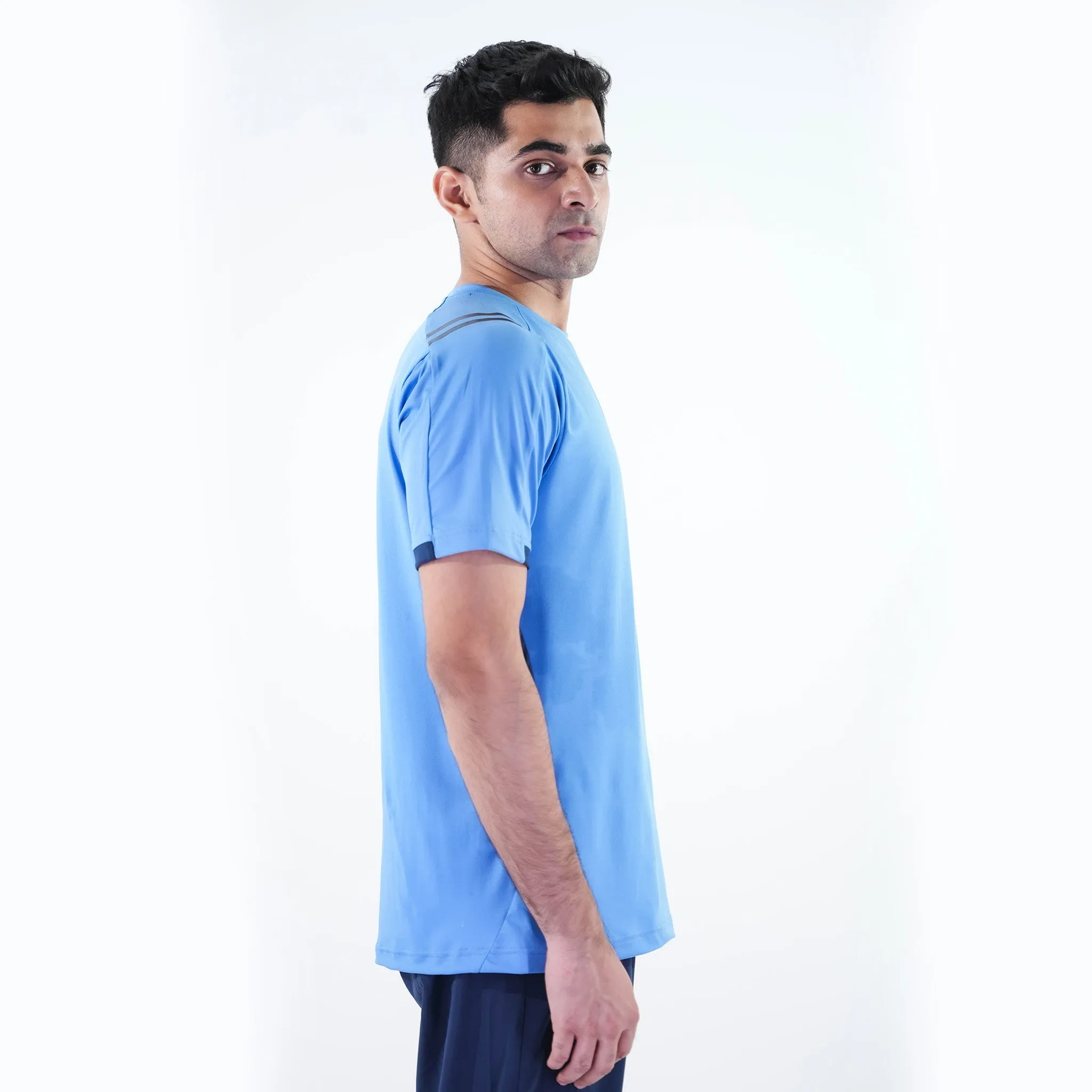 Dual Stripe Classic Tee Sky Blue