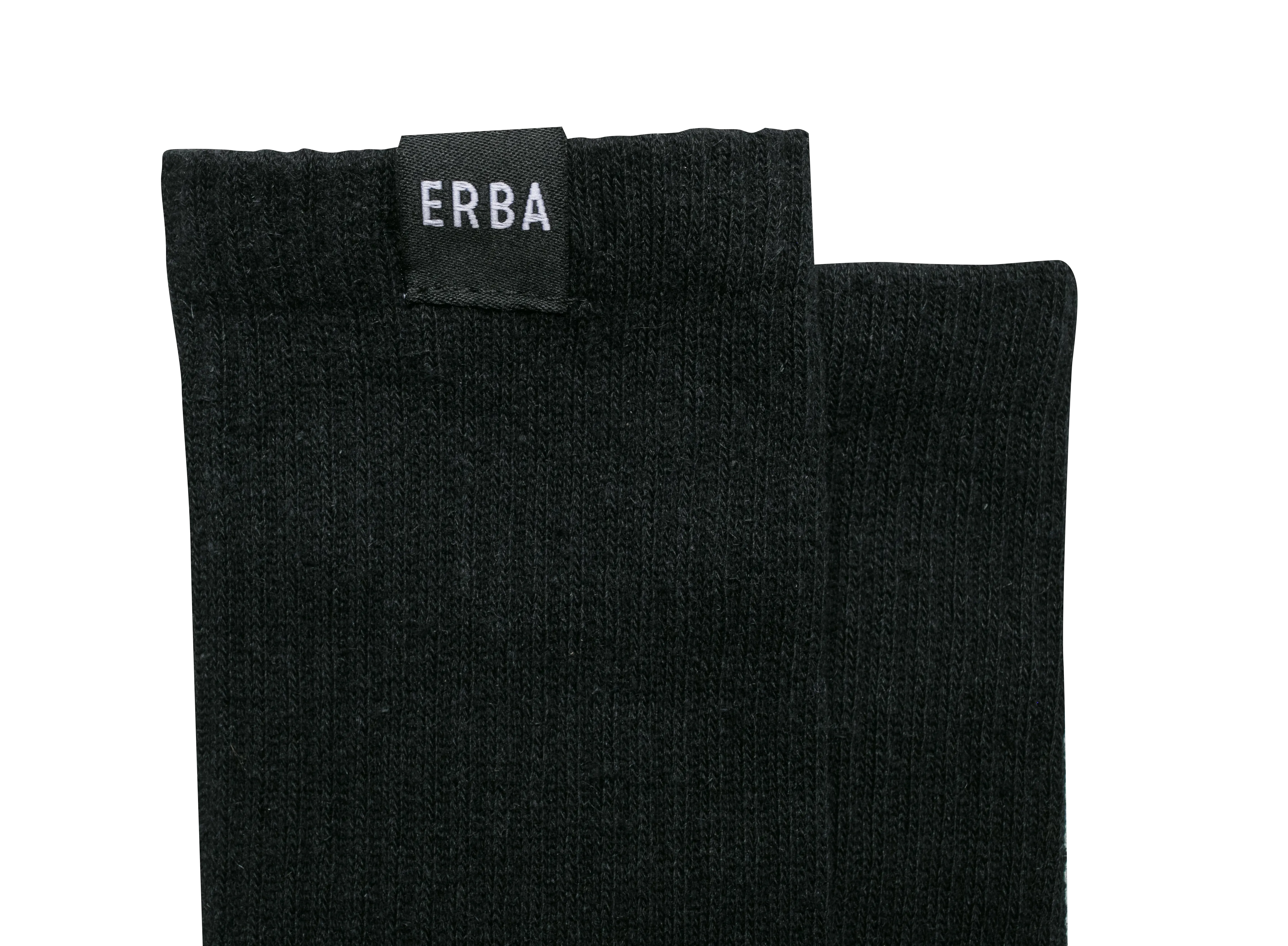 ERBA HEMP CREW SOCKS BLACK