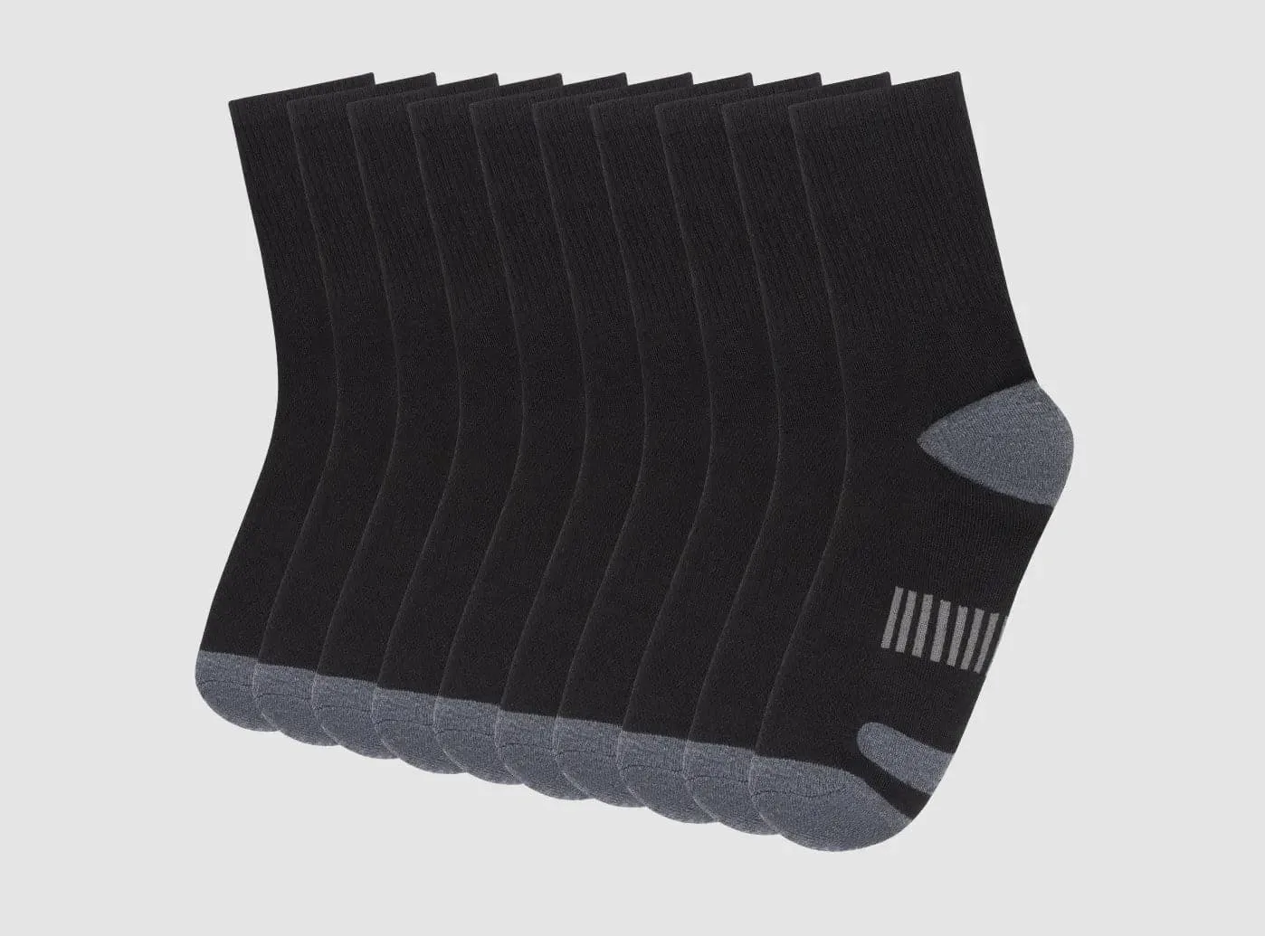 FitVille SportStep Athletic Mid Socks 5-Pair Bundle (for Men)