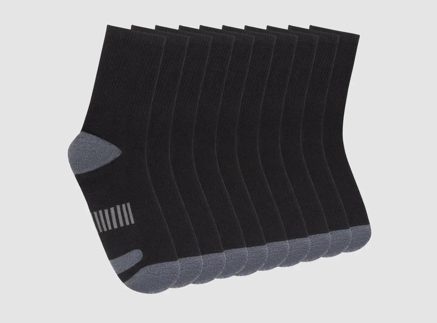 FitVille SportStep Athletic Mid Socks 5-Pair Bundle (for Men)