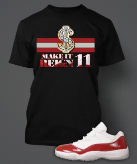 Graphic T Shirt To Match Retro Air Jordan 11 Cherry Shoe