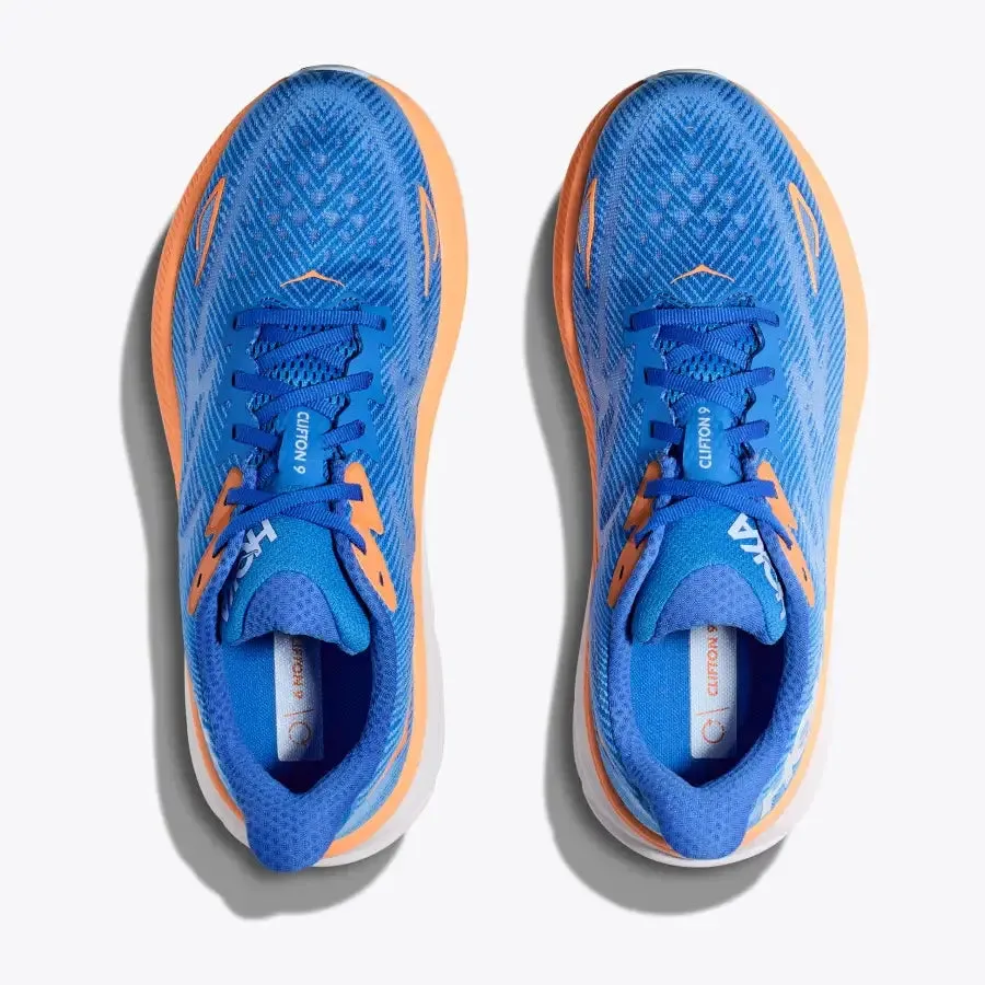 Optimized title: Hoka One One Clifton 9 Running Shoe - Coastal Sky/All Aboard Blue