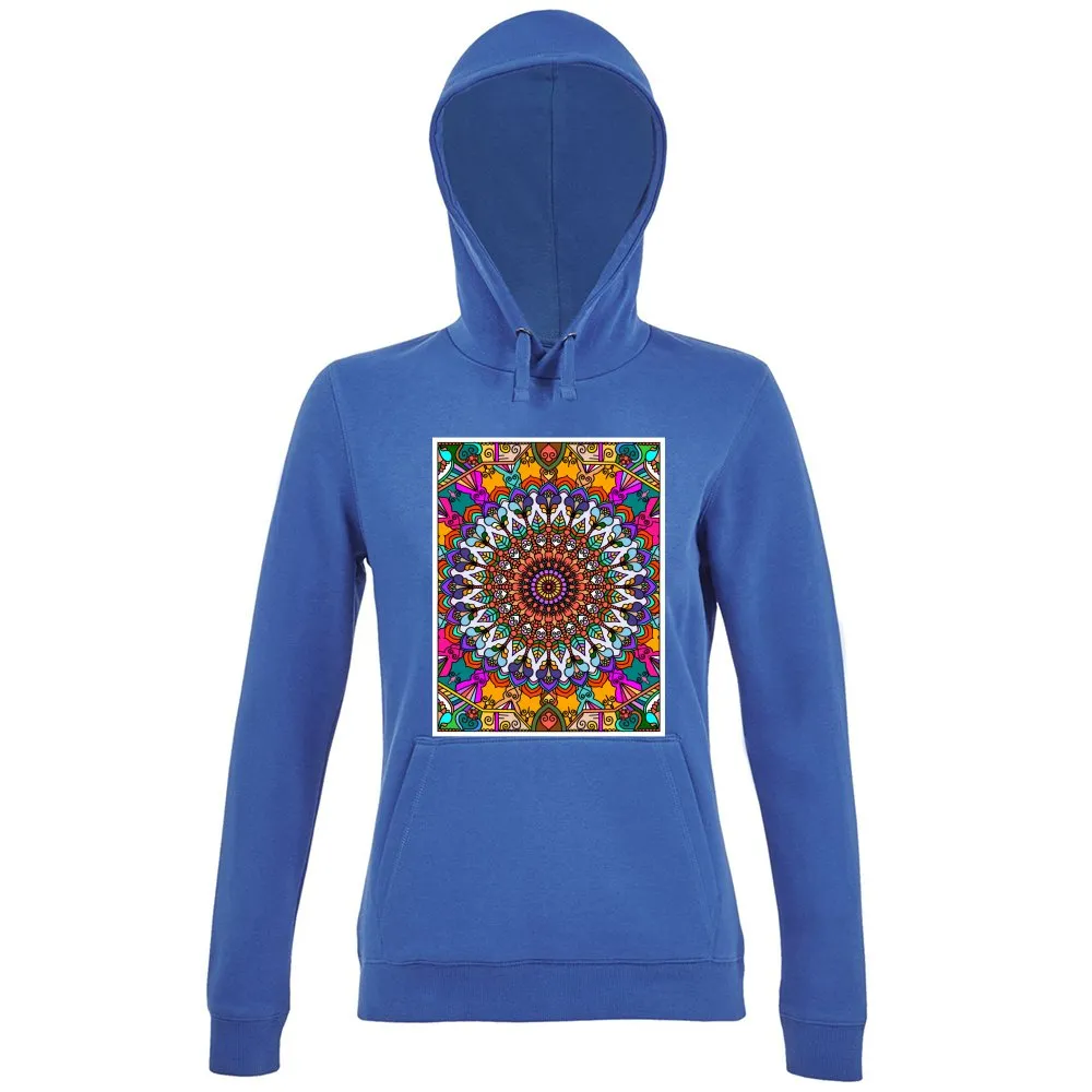 Mandala Art Design Premium Hoodie - Intricate Colors