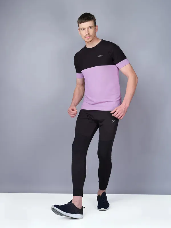 Men Colorblock Slim Fit Crew Neck T-shirt with TECHNO GUARD