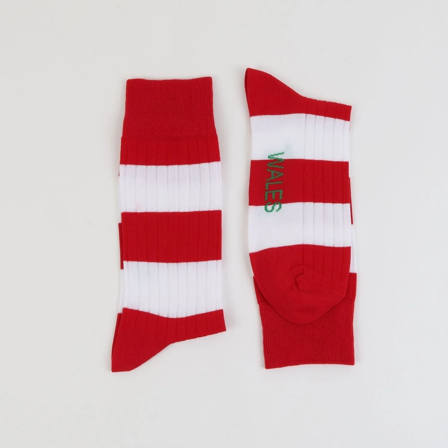 Men's Wales Rugby Striped Cotton Socks