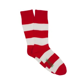 Men's Wales Rugby Striped Cotton Socks