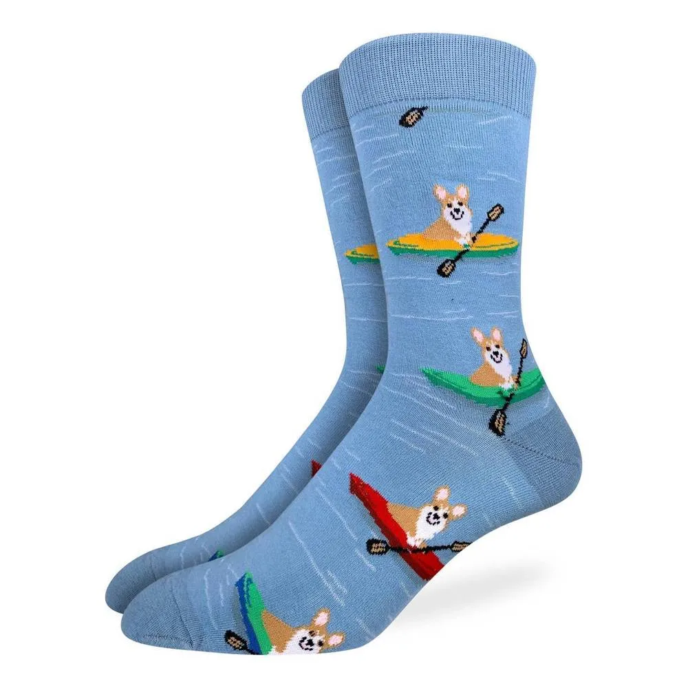 "Corgi Kayaking" Crew Socks by Good Luck Sock