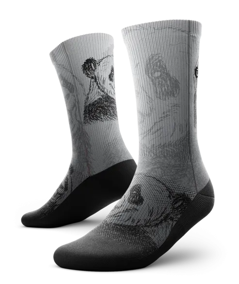 "Panda" Performance Crew Running Socks by Outway