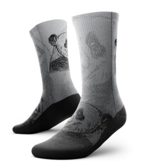 "Panda" Performance Crew Running Socks by Outway